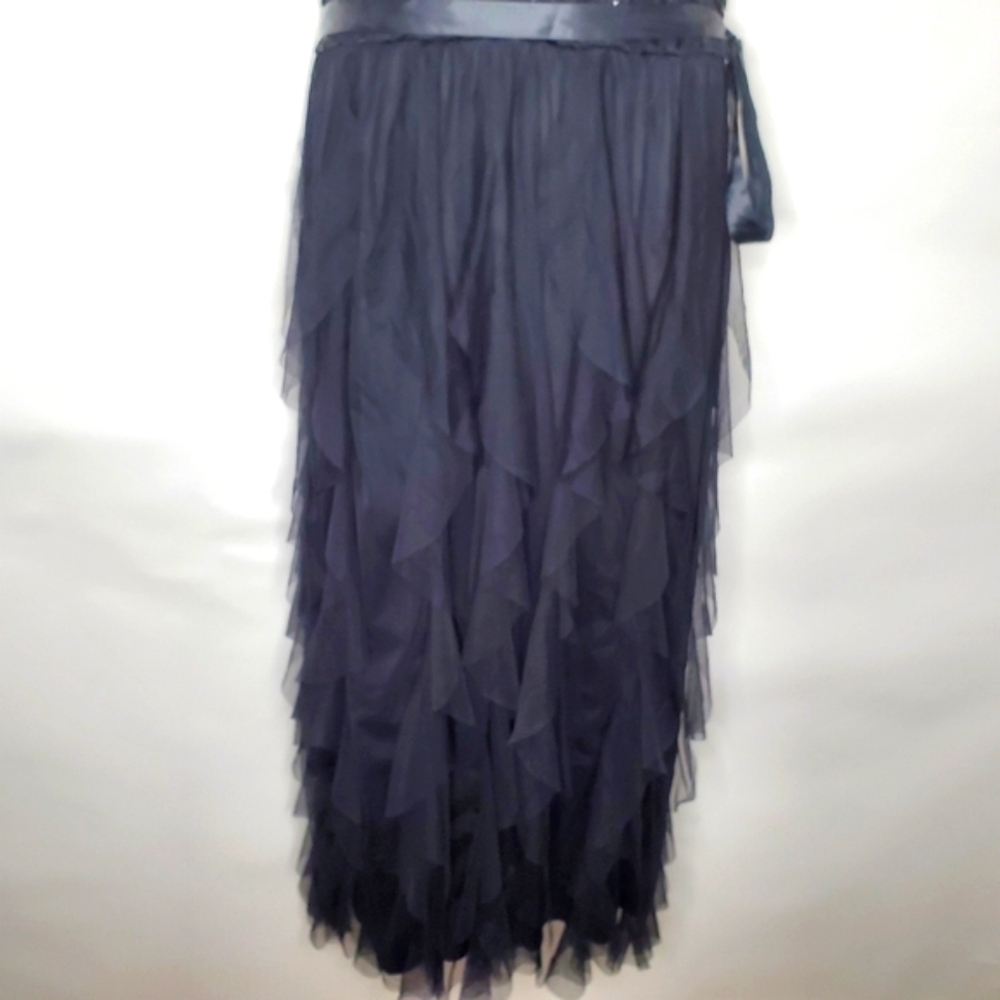 Candalite Sequin Lace Maxi Dress Size 1X Tiered Tulle Skirt Evening‎ Gown NEW - Picture 4 of 16